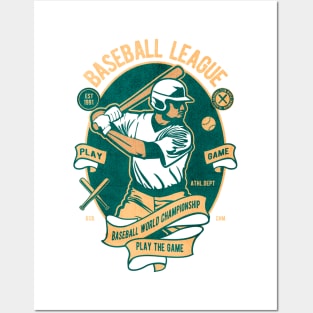 Baseball League Posters and Art